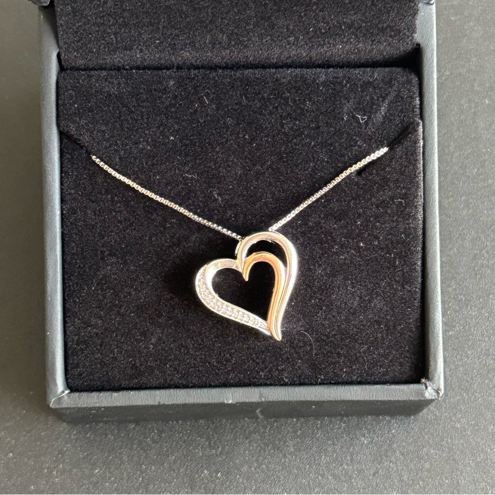 Kay Jewelers two-tone heart necklace